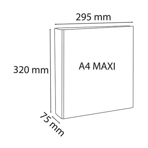 Raccoglitore personalizzabile Exacompta A4 maxi Kreacover® bianco 4 anelli a D 50 mm - 51944E